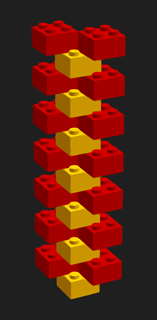 Двойная лестница из кубиков ЛЕГО