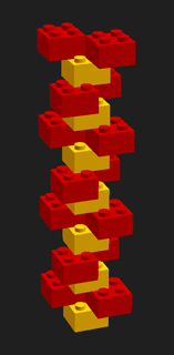 Винтовая лестница из кубиков ЛЕГО