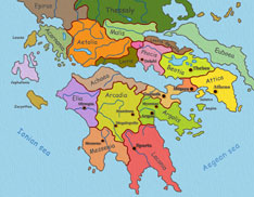 Peloponnesus and Central Greece in ancient times