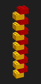 Лестница из кубиков ЛЕГО
