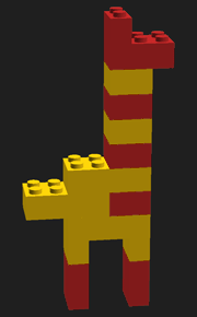 Жираф из кубиков ЛЕГО